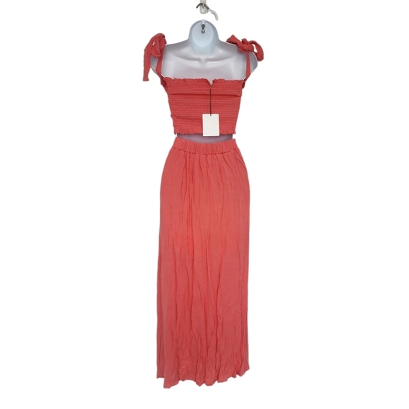 Sensemill@ Forever 21 2-Piece Set Large High-Low Tulip Elastic Waist Maxi Skirt. - Picture 4 of 10